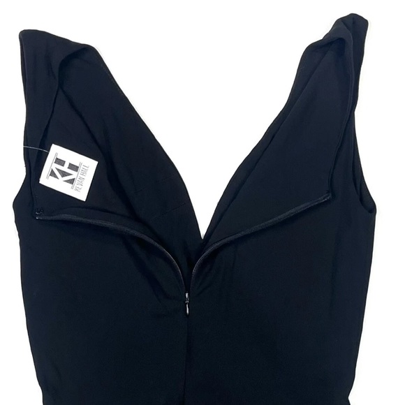 Kevan Hall Beaded Lace Dress Women’s 6 Black Floral Cocktail Form Fitting - Picture 4 of 9